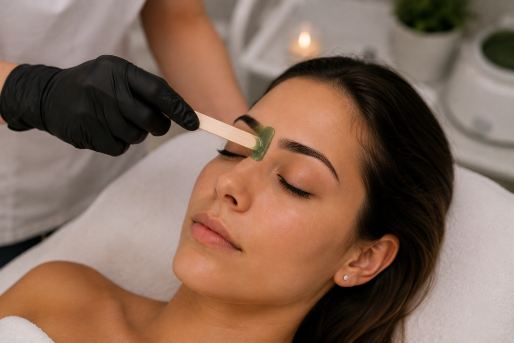 Depilación con cera cejas mujer