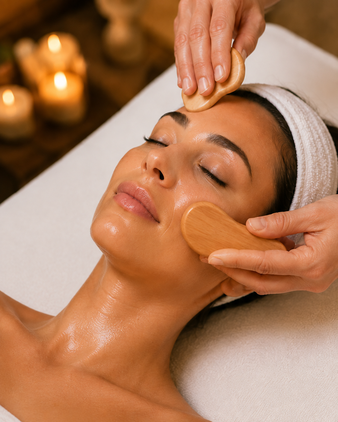 Maderoterapia facial en Palafrugell con palas