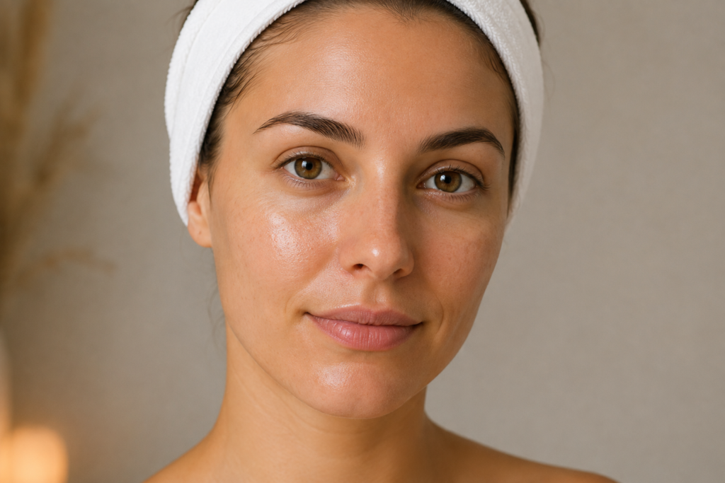 Piel radiante después de la higiene facial
